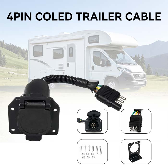 4 pin to 7 pin trailer adapter 4 wire to 7 way trailer adapter