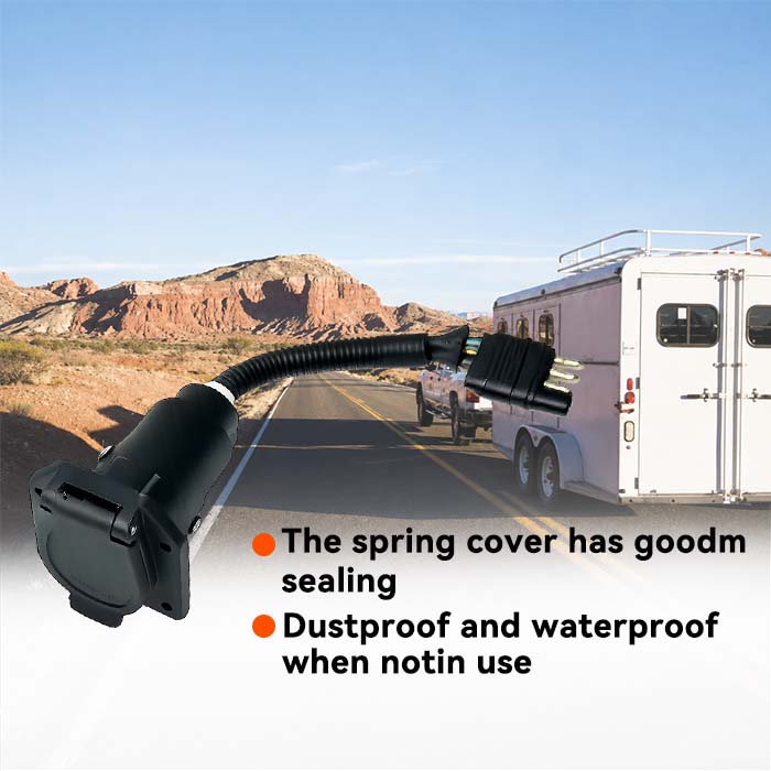 4 flat to 7 way RV adapter 4 way flat to 7 way RV blade adapter